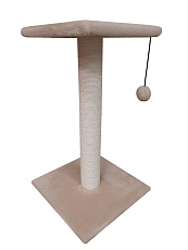 Cat House Когтеточка - столбик с полкой, 70 см, хлопок